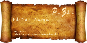 Pócsi Zsanna névjegykártya
